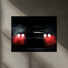 Classic Beast Neon LED Metal Poster | Retro Muscle Car Wall Art | Power & Legacy Illuminated Frame