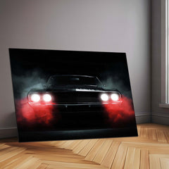 Classic Beast Neon LED Metal Poster | Retro Muscle Car Wall Art | Power & Legacy Illuminated Frame