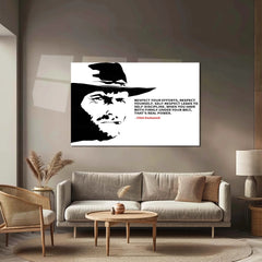 Quote Metal Poster | Clint Eastwood Quote – Real Power Comes from Discipline | Motivational Metal Poster