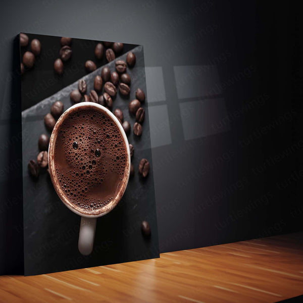 ☕ Coffee Art Metal Frame Poster | Aesthetic Wall Decor for Cafes & Coffee Lovers 02 - TURTLEWINGS 