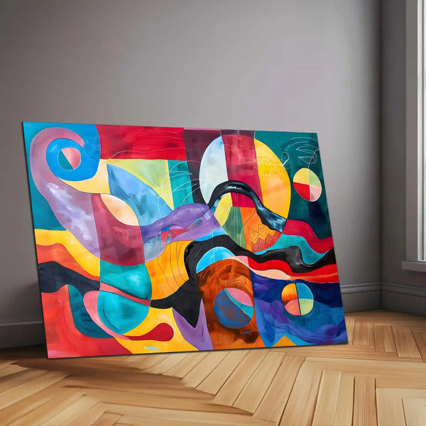 Colorful Abstract Metal Poster | Modern Wall Art - TURTLEWINGS 