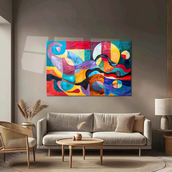 Colorful Abstract Metal Poster | Modern Wall Art - TURTLEWINGS 