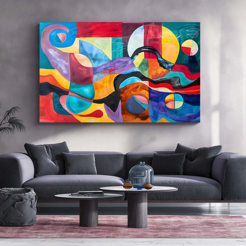 Colorful Abstract Metal Poster | Modern Wall Art - TURTLEWINGS 