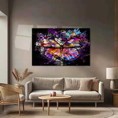 Colorful Abstract Butterfly Metal Poster | Vibrant Modern Wall Art - TURTLEWINGS 