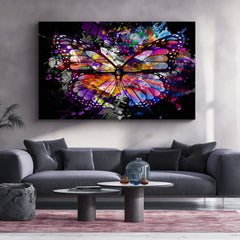 Colorful Abstract Butterfly Metal Poster | Vibrant Modern Wall Art - TURTLEWINGS 