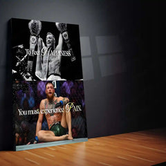 Quote Metal Poster | Conor McGregor – To Feel Happiness, You Must Experience Pain | Relentless Mindset Metal Frame - TURTLEWINGS 