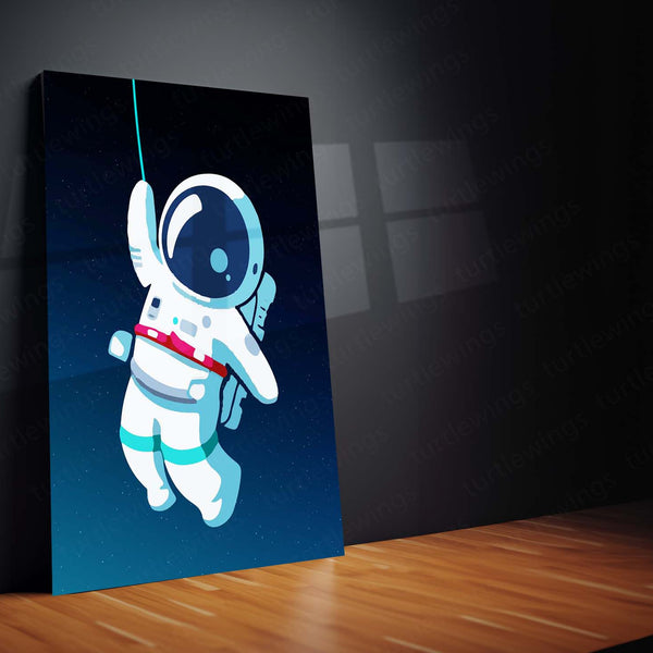 Cosmic Coffee Astronaut Metal Poster | Space Explorer Aesthetic Wall Art  Cute Galaxy Coffee Lover Metal Frame by TurtleWings 01
