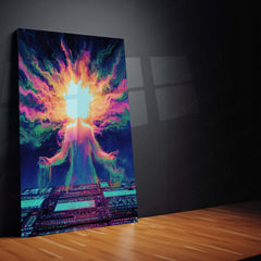 🎶 Cosmic Music Metal Frame Poster | Space & Sound Fusion Wall Art for Music Lovers - TURTLEWINGS 