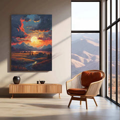 Countryside Metal Poster – Scenic Nature Wall Art | Rustic & Serene Landscape Decor - TURTLEWINGS 
