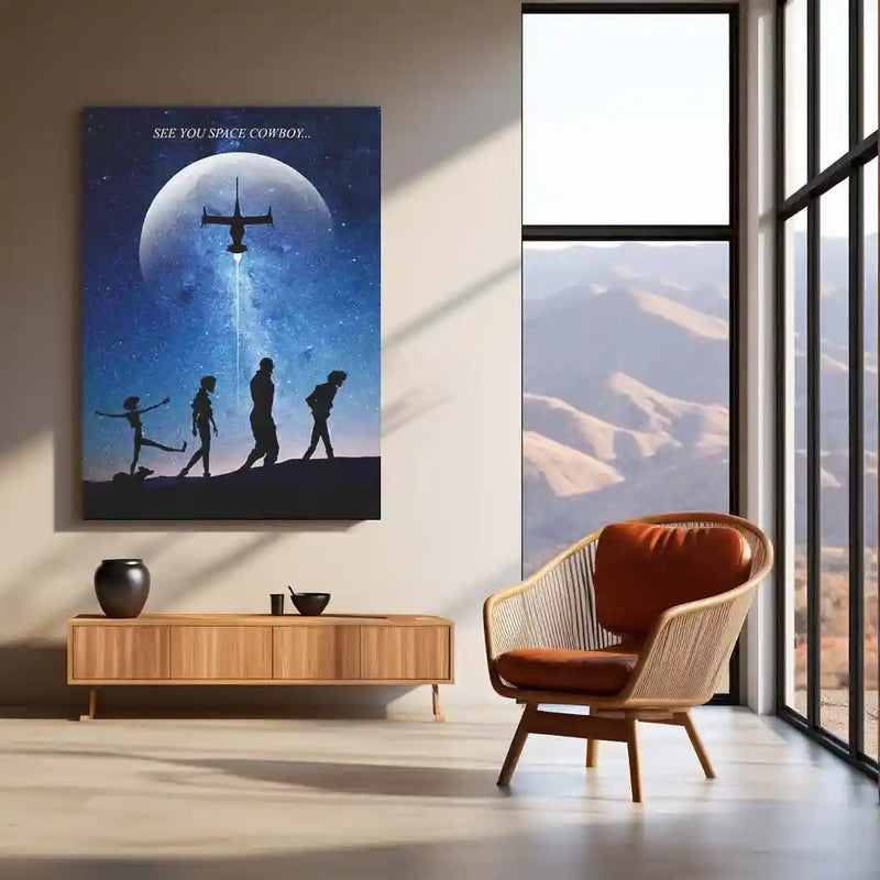Anime Metal Poster | Cowboy Bebop – See You, Space Cowboy… | Iconic Anime Metal Frame Neo-Noir Space Odyssey Wall Art - TURTLEWINGS 