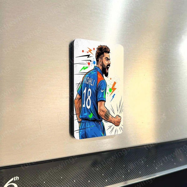 🏏 Virat Kohli – Set of 3 Fridge Magnets