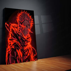 Anime Metal Poster | Cursed King – Sukuna × Yuji Itadori Metal Poster | Jujutsu Kaisen Dark Anime Wall Frame