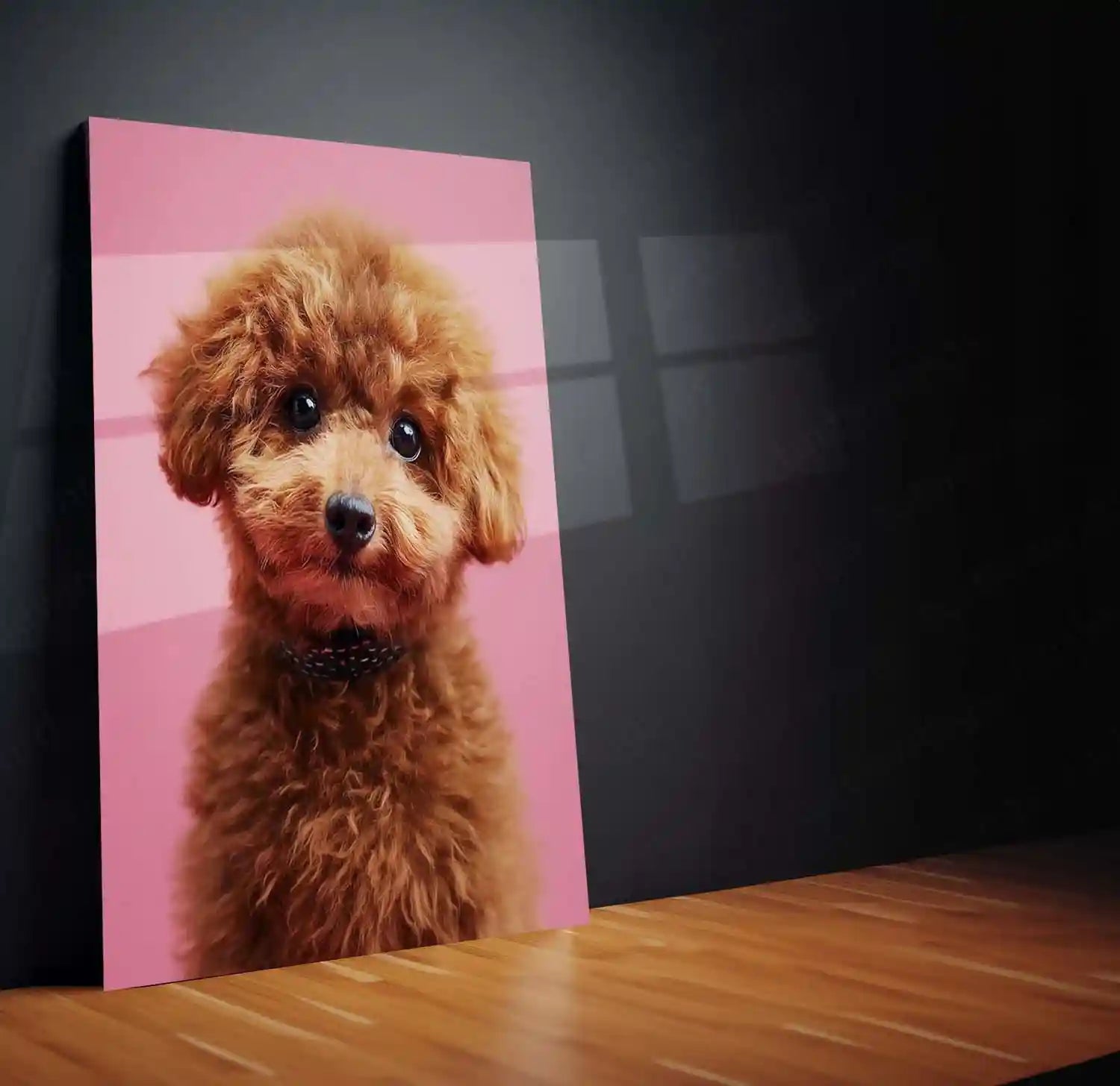 アイドル [MINYYUNY] Point Lettering PET Color Cute Puppy – Adorable Pet Portrait Metal Poster | Dog Lover Wall