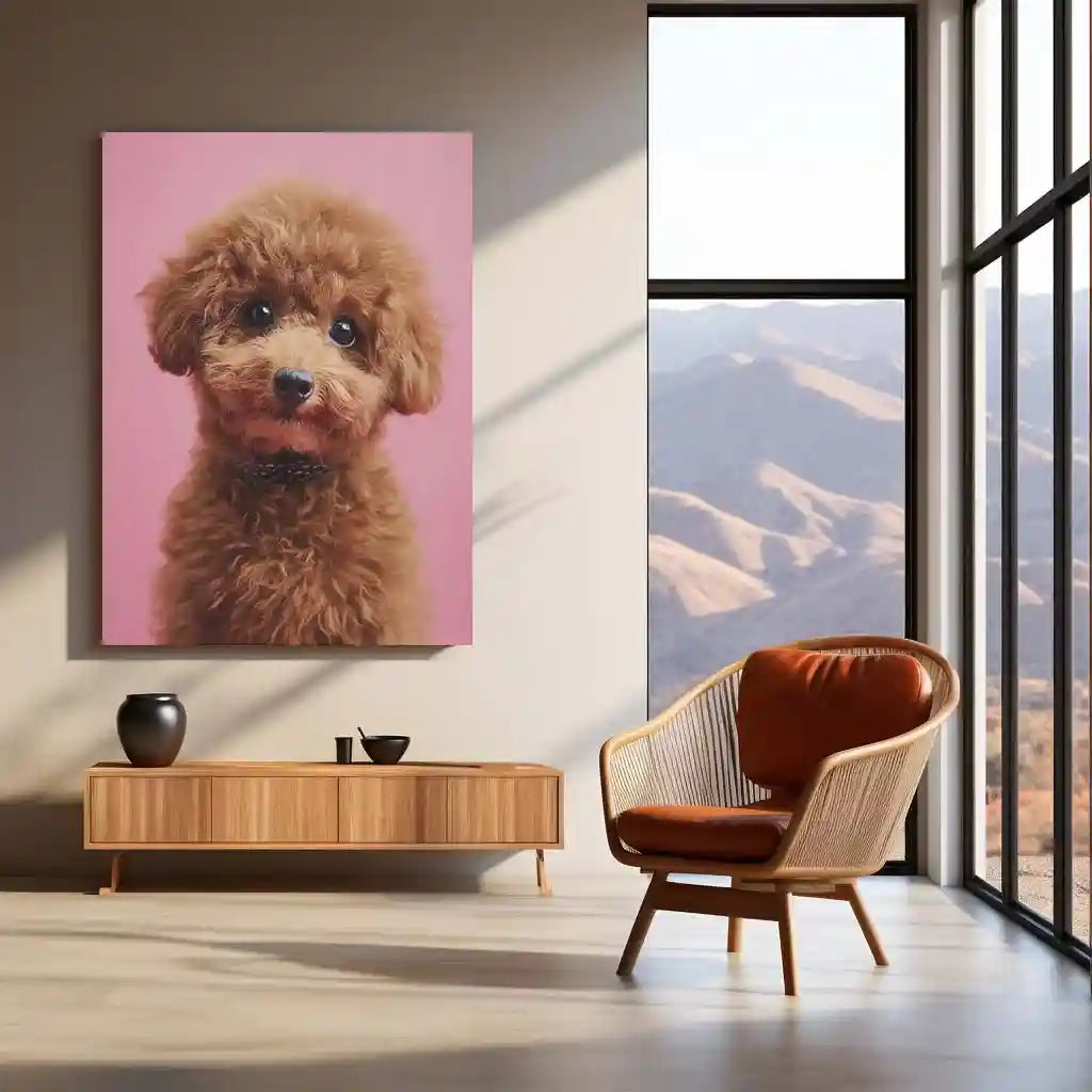 Cute Puppy – Adorable Pet Portrait Metal Poster | Dog Lover Wall
