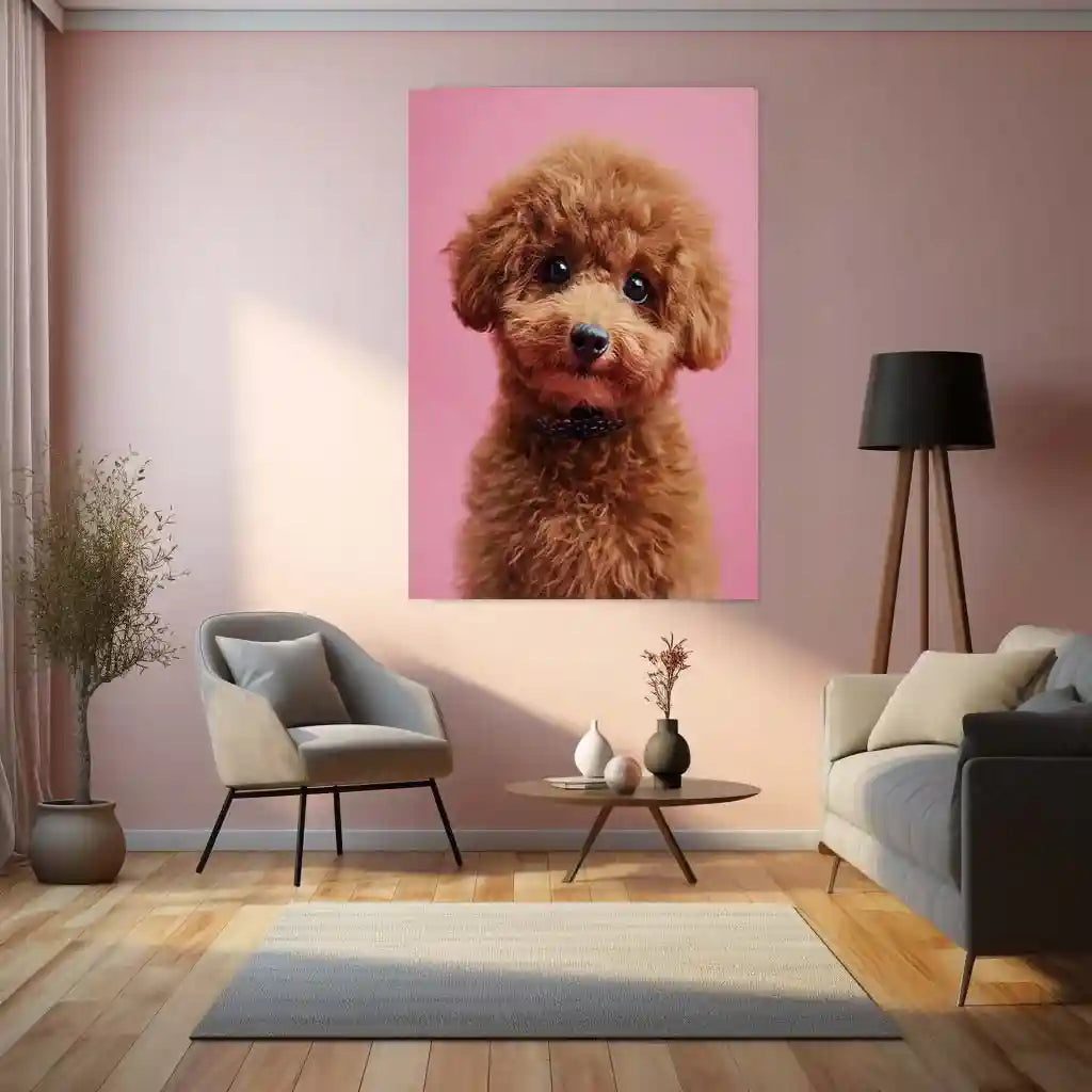 Cute Puppy – Adorable Pet Portrait Metal Poster | Dog Lover Wall