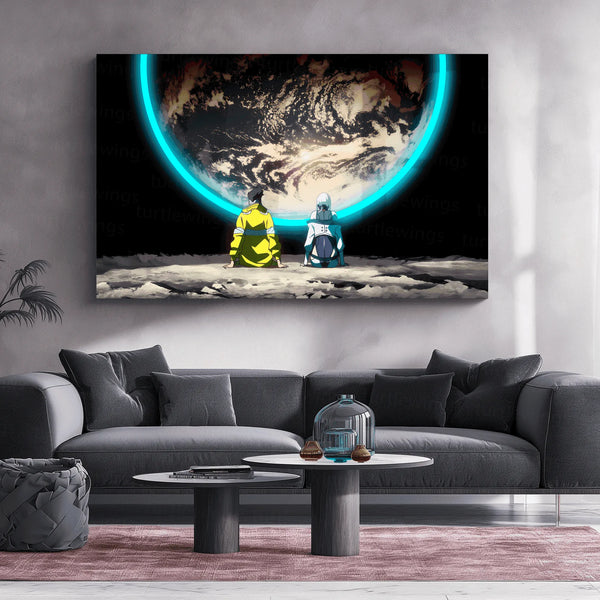 Cyberpunk: David & Lucy Moon Neon LED Metal Poster - TURTLEWINGS 