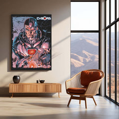 Cyborg – Tech Titan Metal Poster | DC Comics Justice League Wall Frame