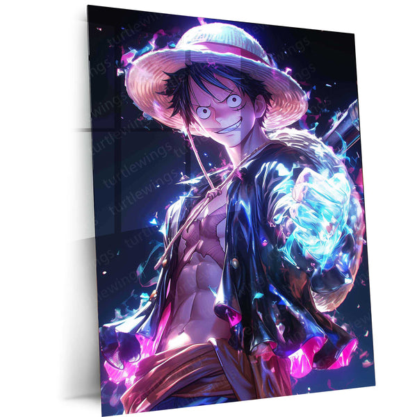 Monkey D. Luffy – Gear Second Anime Metal Poster | One Piece Wall Frame (D113)