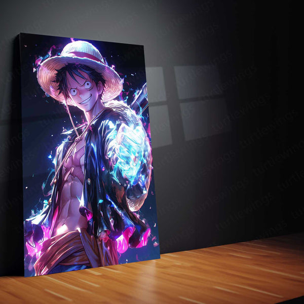Monkey D. Luffy – Gear Second Anime Metal Poster | One Piece Wall Frame (D113)