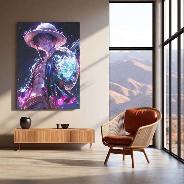 Monkey D. Luffy – Gear Second Anime Metal Poster | One Piece Wall Frame (D113)