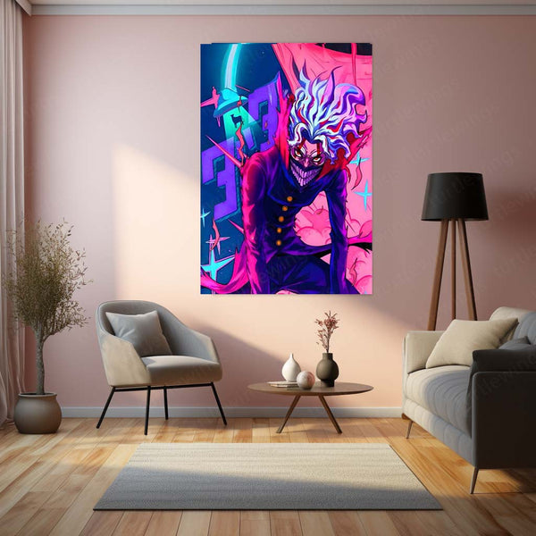 Anime Metal Poster | DanDaDan – Momo Ayase & Okarun Metal Poster | Supernatural Anime Wall Frame