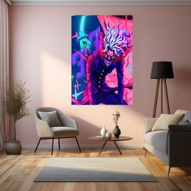Anime Metal Poster | DanDaDan – Momo Ayase & Okarun Metal Poster | Supernatural Anime Wall Frame