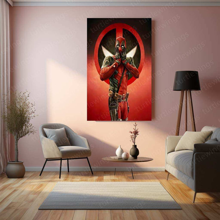Deadpool Metal Poster – Merc with a Mouth Wall Art | Marvel Anti-Hero Decor - TURTLEWINGS 