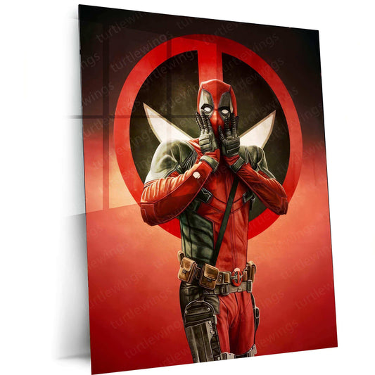 Deadpool Metal Poster – Merc with a Mouth Wall Art | Marvel Anti-Hero Decor - TURTLEWINGS 