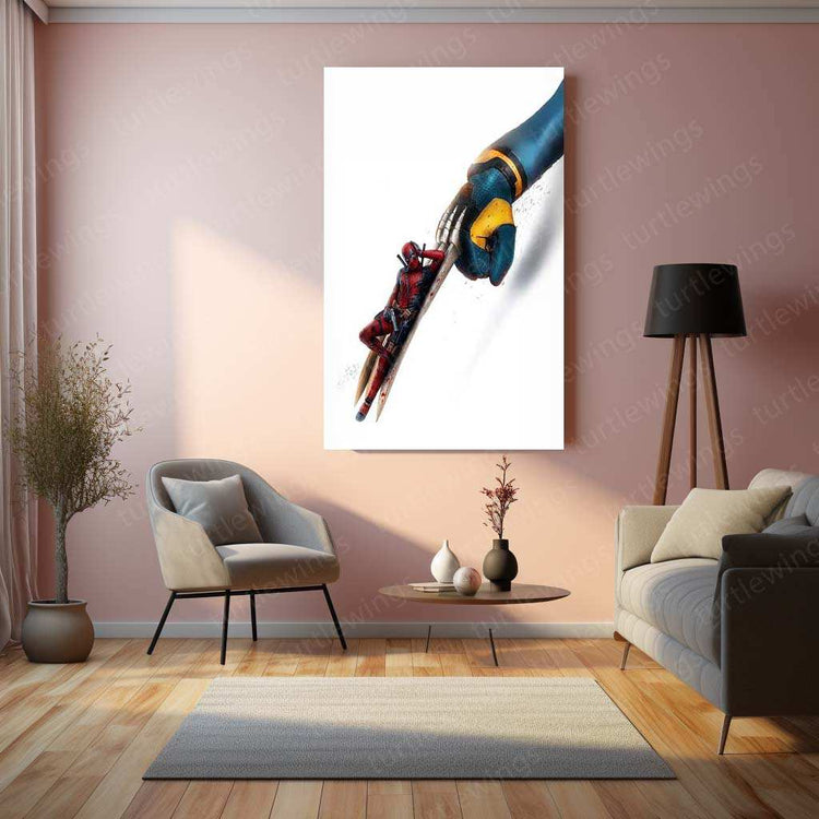 Deadpool x Wolverine Metal Poster – Epic Marvel Duo Wall Art | Superhero Crossover Decor - TURTLEWINGS 