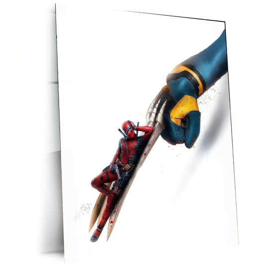 Deadpool x Wolverine Metal Poster – Epic Marvel Duo Wall Art | Superhero Crossover Decor - TURTLEWINGS 