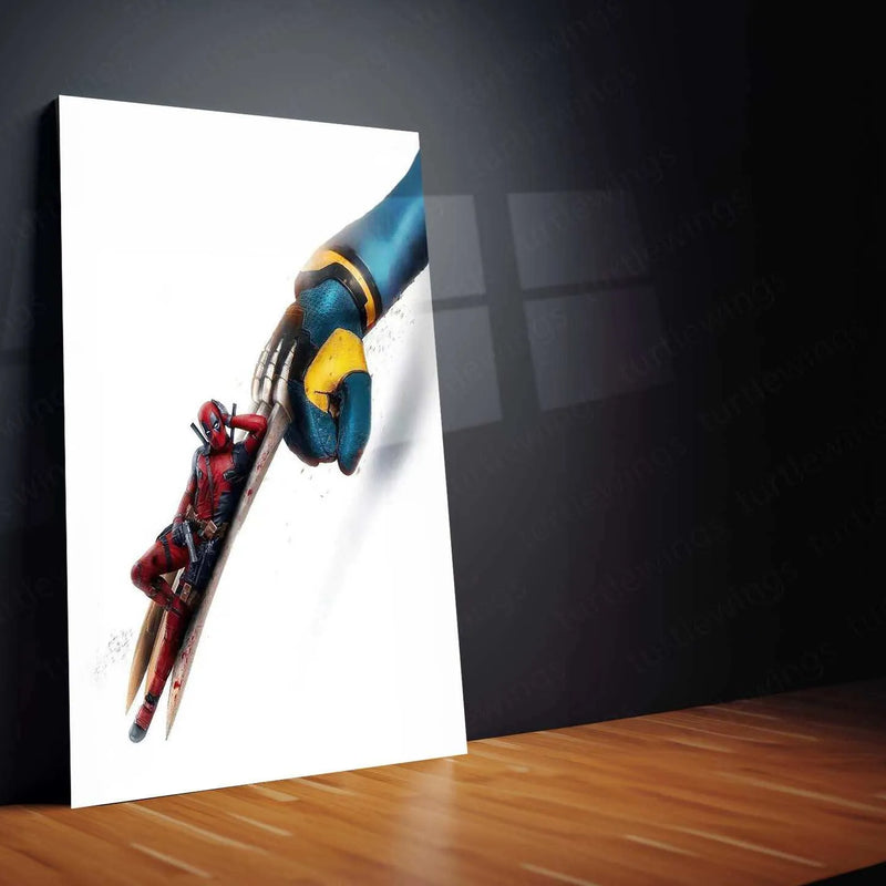 Deadpool x Wolverine Metal Poster – Epic Marvel Duo Wall Art | Superhero Crossover Decor - TURTLEWINGS 
