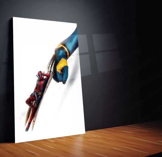 Deadpool x Wolverine Metal Poster – Epic Marvel Duo Wall Art | Superhero Crossover Decor - TURTLEWINGS 