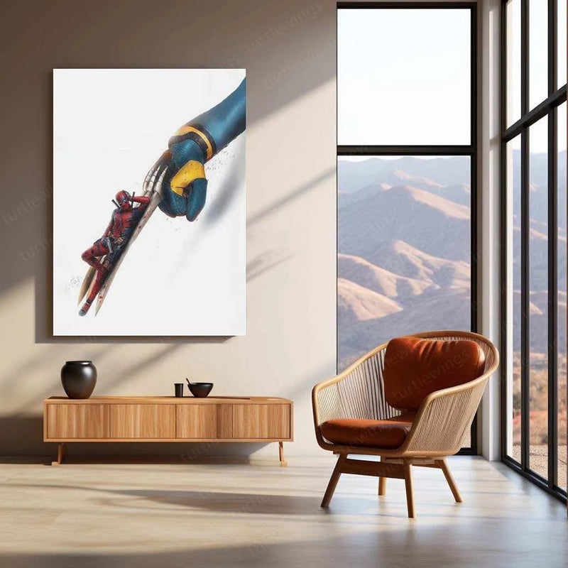 Deadpool x Wolverine Metal Poster – Epic Marvel Duo Wall Art | Superhero Crossover Decor - TURTLEWINGS 