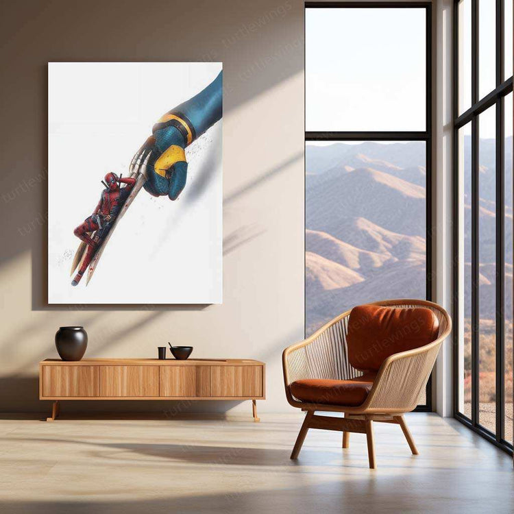 Deadpool x Wolverine Metal Poster – Epic Marvel Duo Wall Art | Superhero Crossover Decor - TURTLEWINGS 