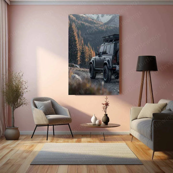 Land Rover Defender Metal Poster – Rugged Off-Road Adventure Wall Art | Classic 4x4 Decor - TURTLEWINGS 