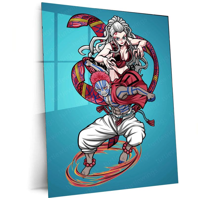 Anime Metal Poster | Demon Slayer Metal Poster | Kimetsu no Yaiba Wall Art | Anime Action Decor
