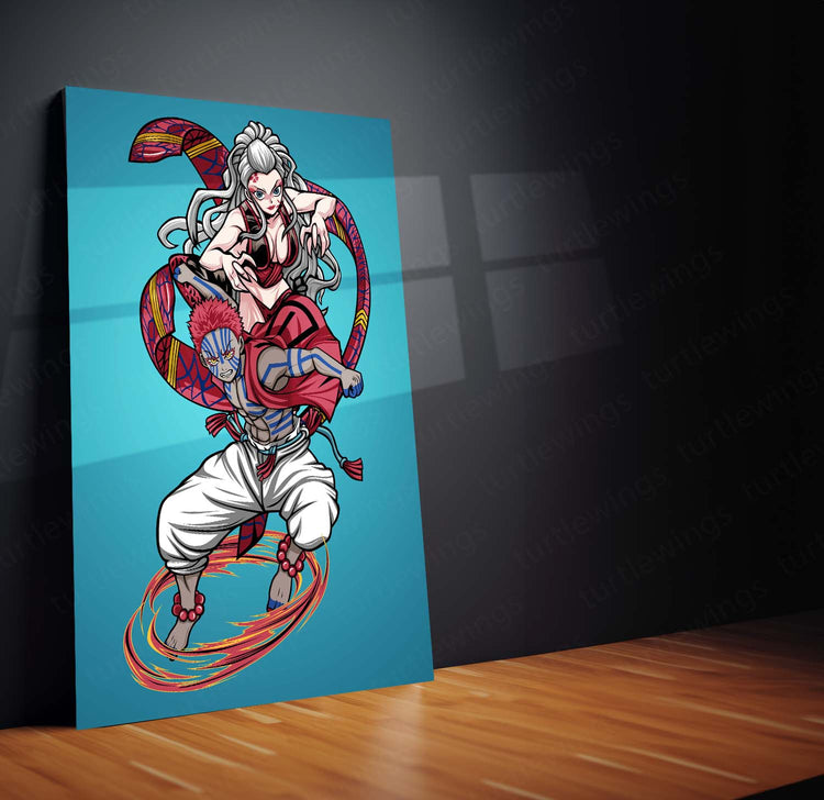 Anime Metal Poster | Demon Slayer Metal Poster | Kimetsu no Yaiba Wall Art | Anime Action Decor