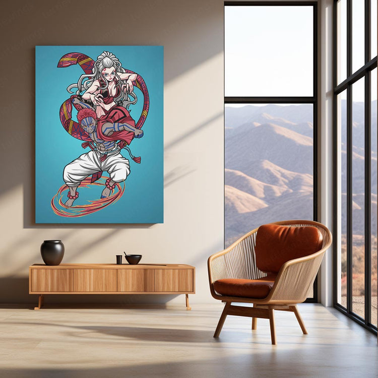 Anime Metal Poster | Demon Slayer Metal Poster | Kimetsu no Yaiba Wall Art | Anime Action Decor