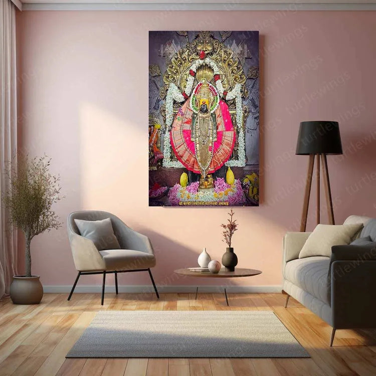 Devi Ambabai Metal Poster – Divine Goddess Mahalakshmi Wall Art | Spir ...
