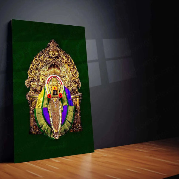 Devi Mahalakshmi Metal Poster – Divine Goddess of Wealth & Prosperity | Hindu Spiritual Wall Art - TURTLEWINGS 