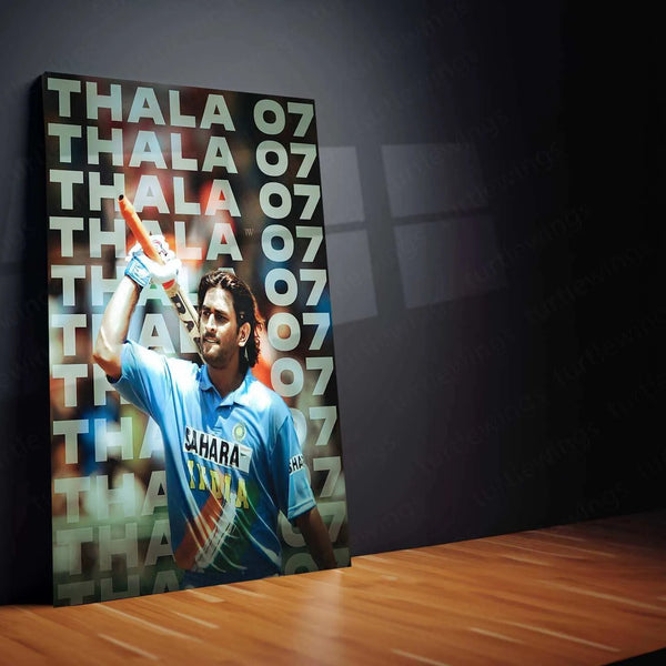 MS Dhoni Thala 07 Metal Poster – The Heart of Chennai Super Kings - TURTLEWINGS 