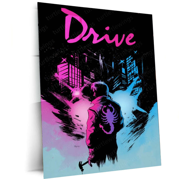 Retro  Noir Drive – Scorpion Jacket Aesthetic Metal Poster | Cult Movie Wall Frame