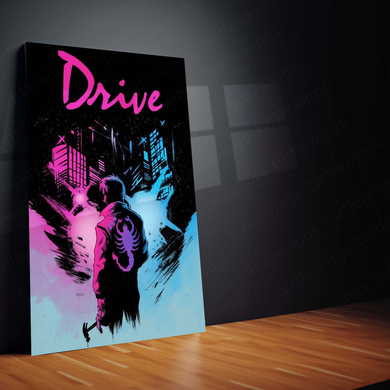 Retro  Noir Drive – Scorpion Jacket Aesthetic Metal Poster | Cult Movie Wall Frame