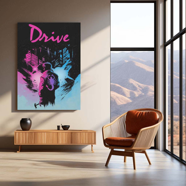 Retro  Noir Drive – Scorpion Jacket Aesthetic Metal Poster | Cult Movie Wall Frame