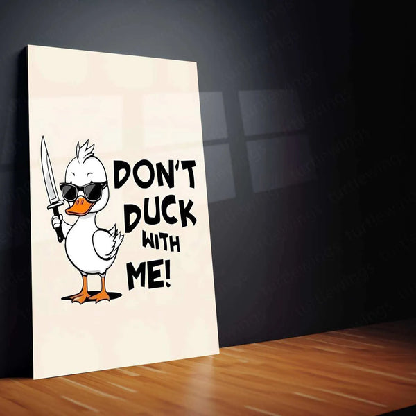 Duck Silly Metal Poster – Playful & Goofy Animal Wall Art | Fun Farmhouse & Quirky Decor - TURTLEWINGS 