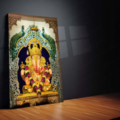 Dagdusheth Ganpati 2026 Metal Poster | Shrimant Dagdusheth Halwai Ganpati Wall Art | Lord Ganesha Devotional Metal Print