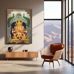 Dagdusheth Ganpati 2026 Metal Poster | Shrimant Dagdusheth Halwai Ganpati Wall Art | Lord Ganesha Devotional Metal Print