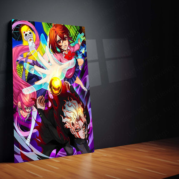 Anime Metal Poster | DanDaDan – Momo Ayase & Okarun Metal Poster | Supernatural Anime Wall Frame 01