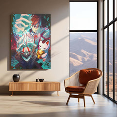 Anime Metal Poster | DanDaDan – Momo Ayase & Okarun Metal Poster | Supernatural Anime Wall Frame 02