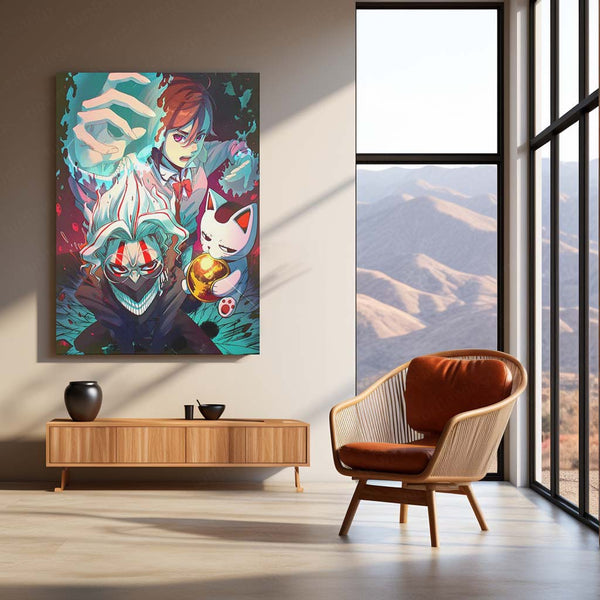 Anime Metal Poster | DanDaDan – Momo Ayase & Okarun Metal Poster | Supernatural Anime Wall Frame 02